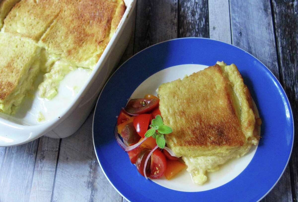 Cheese Sandwich Soufflé is simple to prepare.