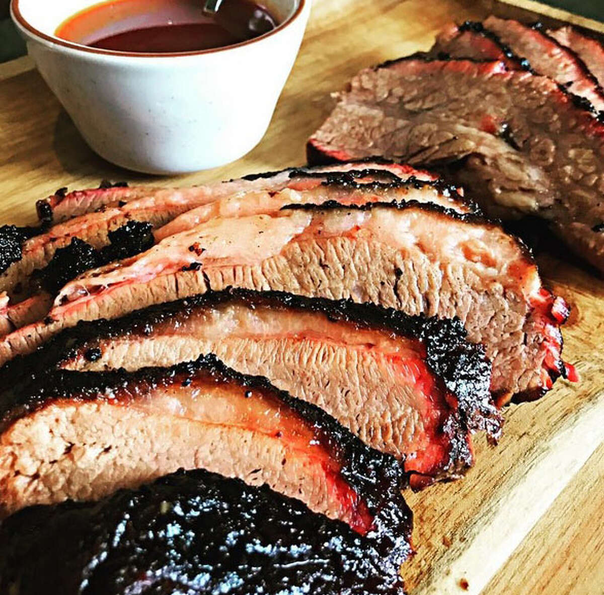 Smoked brisket from the Ellis Brothers BBQ pop-up.