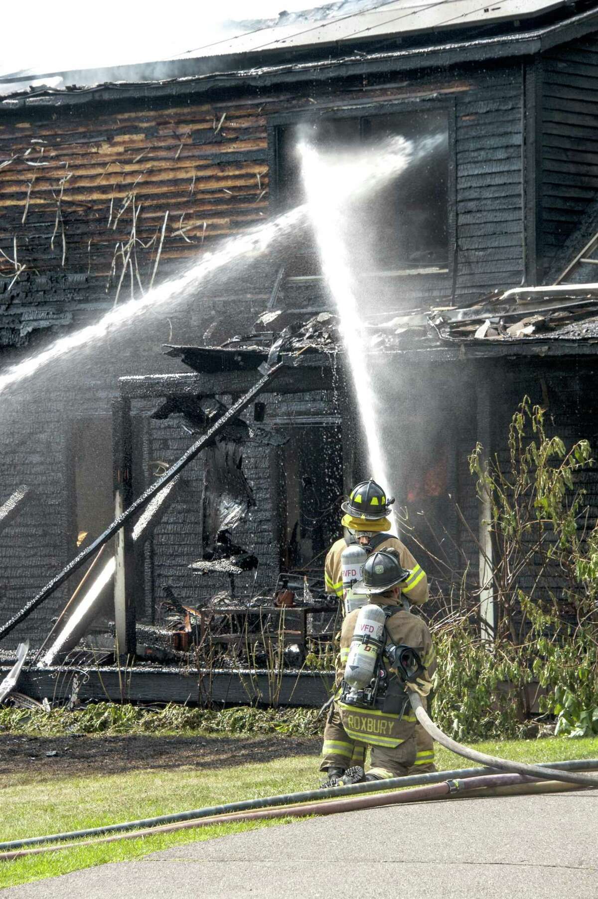 Fire engulfs Roxbury home