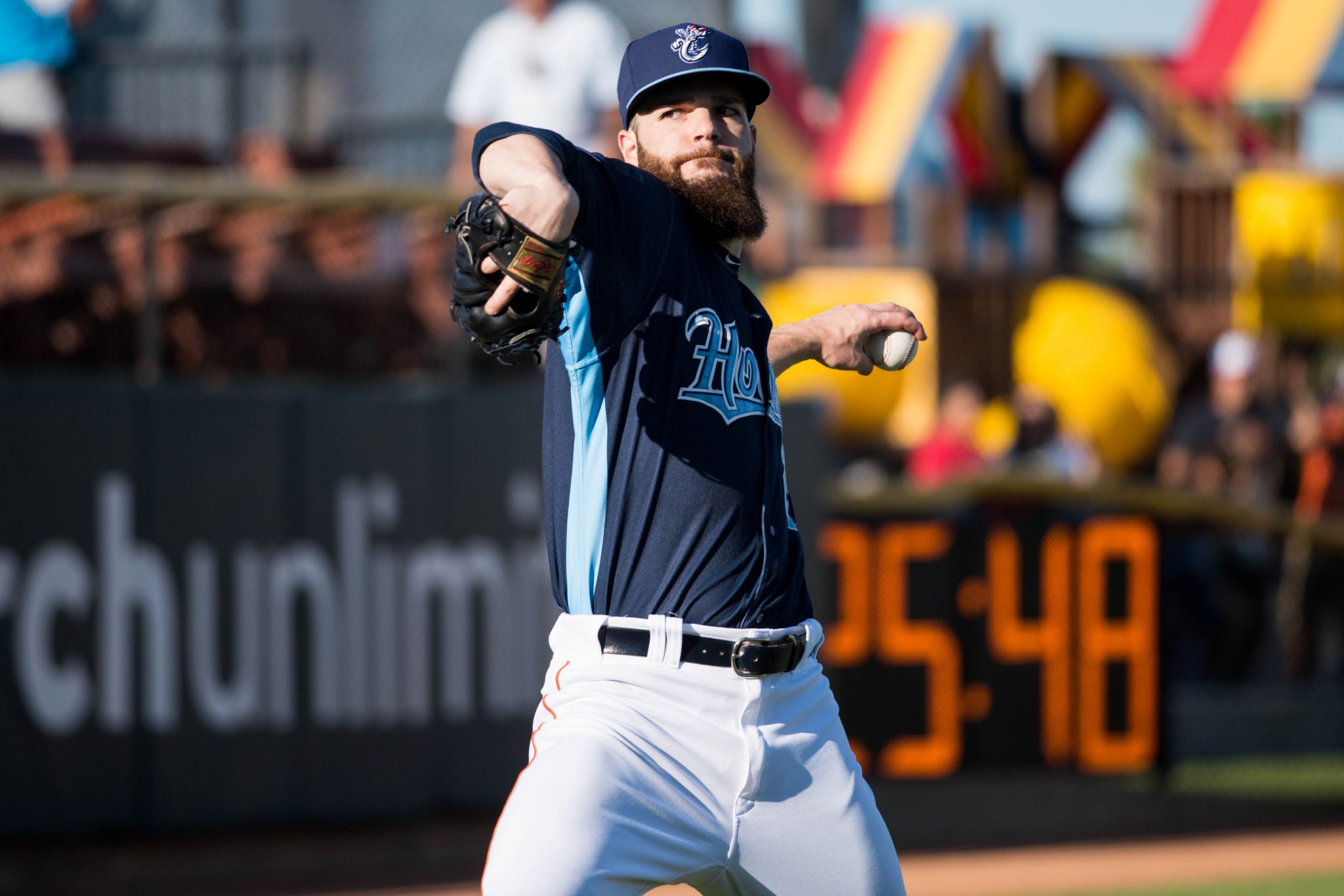 Astros' Dallas Keuchel pitches three innings in first rehab start