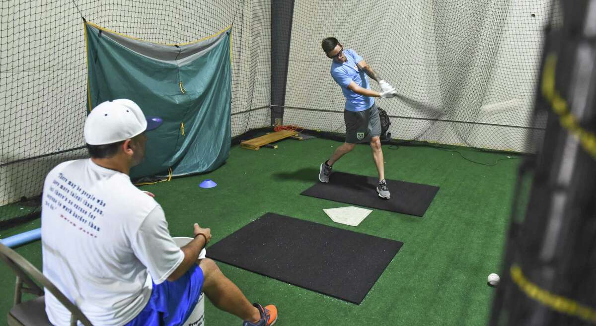 More than 45 athletes train every day in the summer at the First Class Hitting facility at at 8510 Las Cruces.