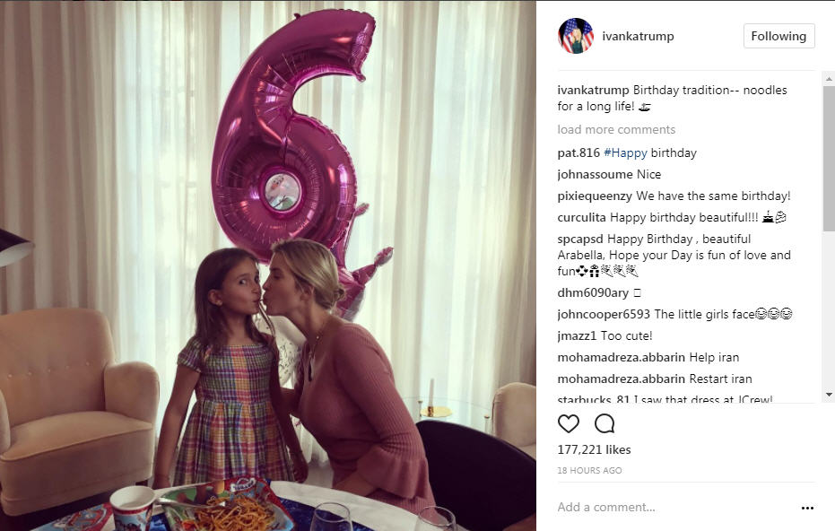 Ivanka Trump posts gross-looking food combo on Instagram for daughter's  birthday