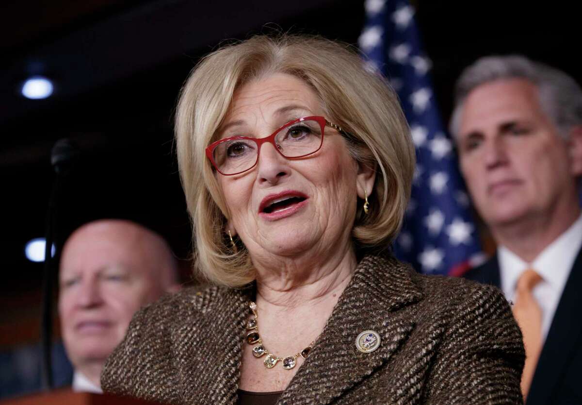 FILE - In this March 10, 2017 file photo, House Budget Committee Chair Rep. Diane Black, R-Tenn. speaks on Capitol Hill in Washington. House Republicans on Tuesday, July 18, 2017, unveiled a budget that makes deep cuts in food stamps and other social safety net programs while boosting military spending by billions, a blueprint that pleases neither conservatives nor moderates. (AP Photo/J. Scott Applewhite, File)