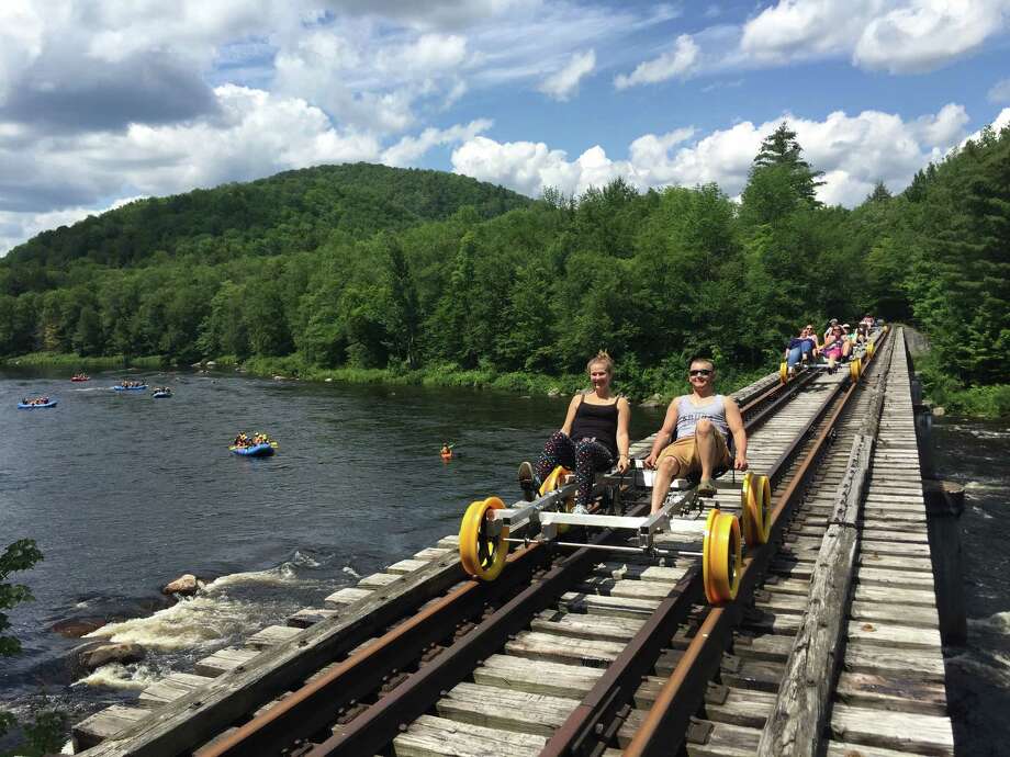 pedaling the rails debuts along adirondack mining route times union