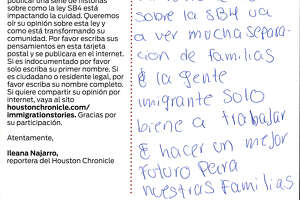 Deeper Underground: Houston's undocumented immigrants pen their thoughts on postcards