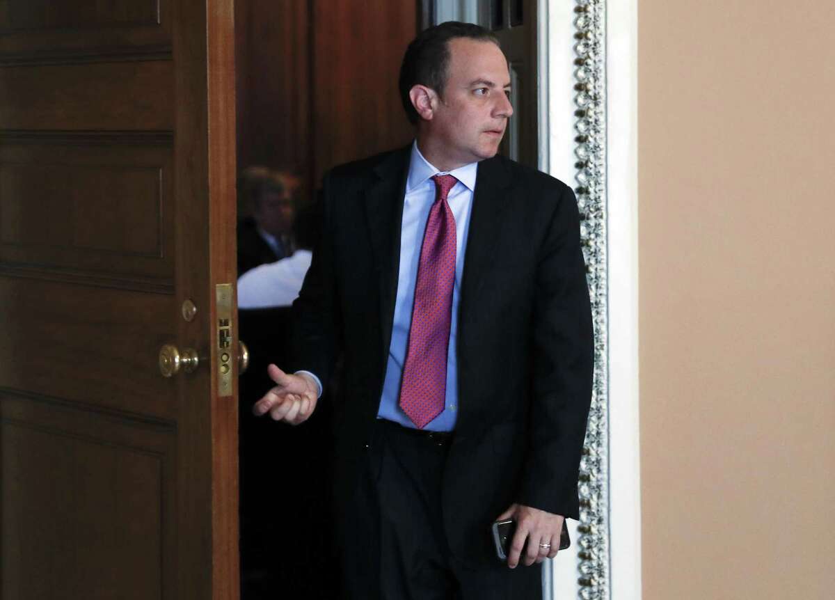 White House Chief of Staff Reince Priebus leaves a meeting on Capitol Hill last month. White House failures have prompted rumors of his ouster, but the president himself is responsible for these failures.