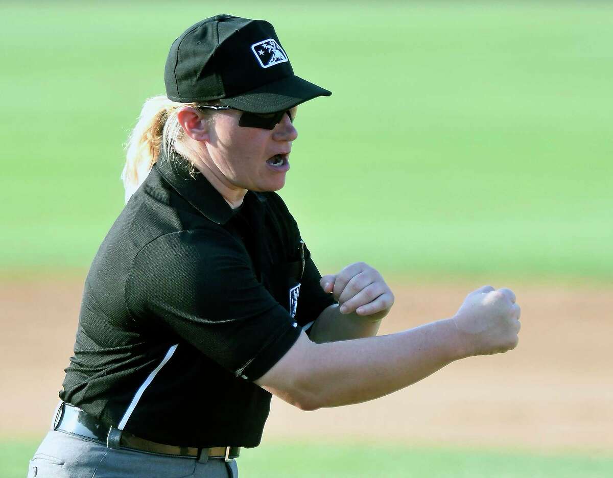 For female umpire, 'one pitch at a time' up pro baseball ladder
