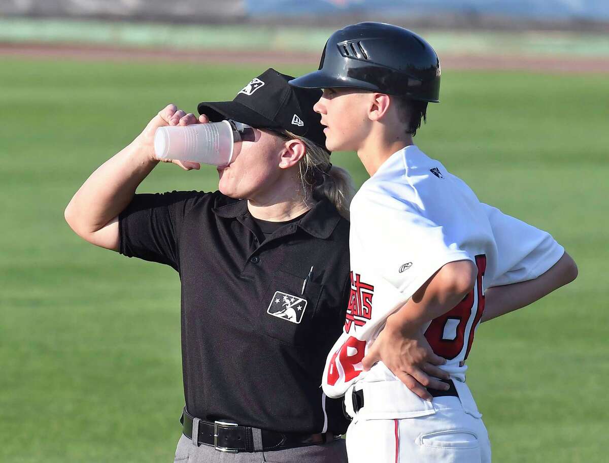 For female umpire, 'one pitch at a time' up pro baseball ladder
