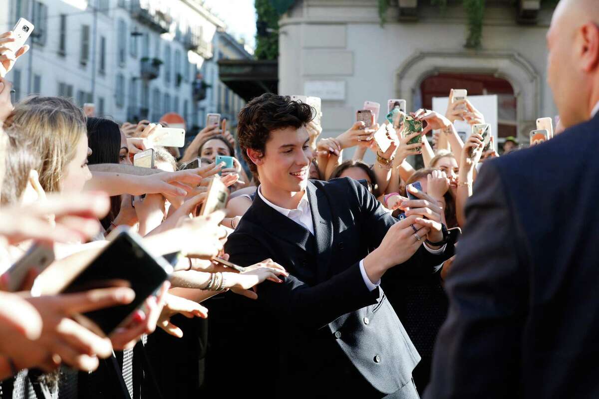 Mendes attends the Emporio Armani Connected launch event during Milan Men's Fashion Week in June.
