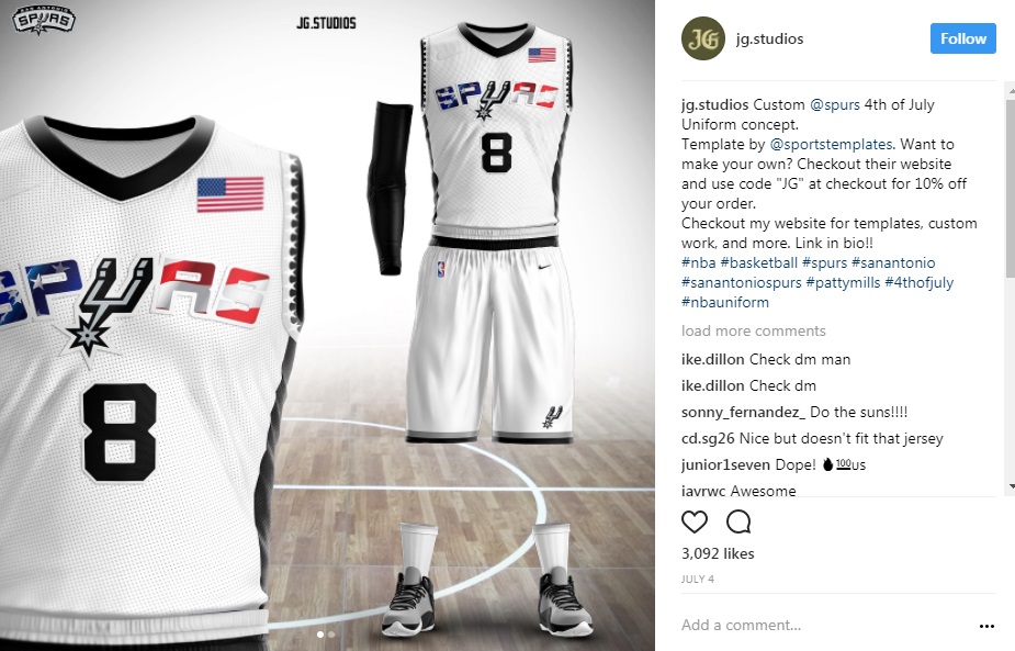 Spurs release photos of military-inspired camouflage jerseys