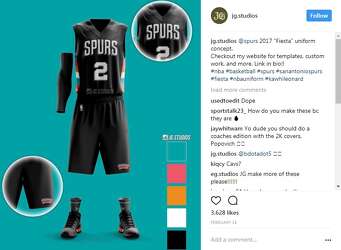 spurs colorful jersey