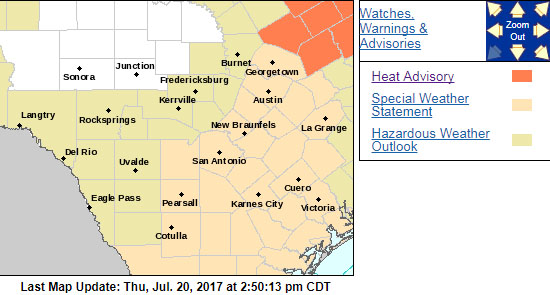 Heat index could reach 108 degrees in S.A. throughout weekend