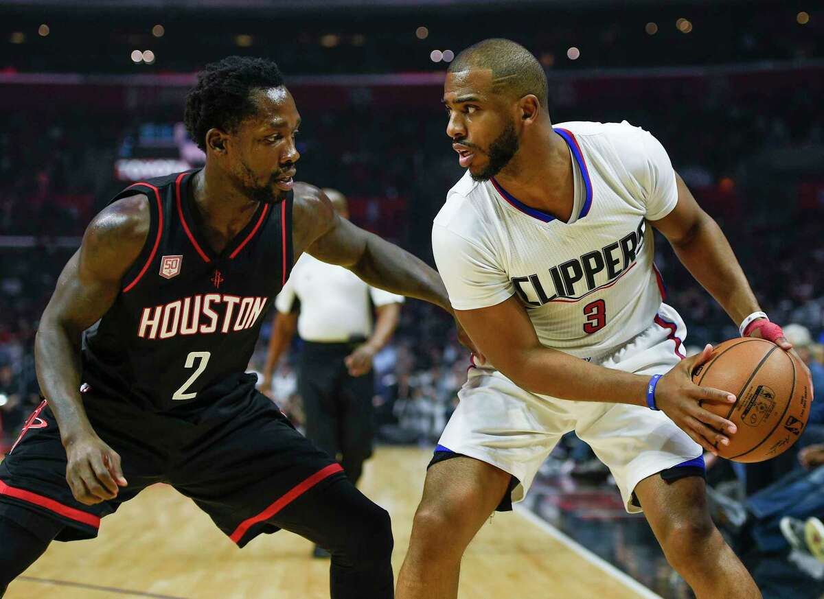 When Chris Paul, right, and Patrick Beverley match up on the court again, they'll do so in opposite jerseys since Beverley was part of the megadeal that brought Paul to Houston and sent Beverley to Los Angeles.