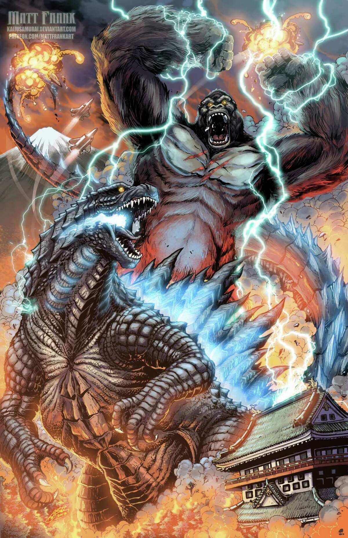 Matt Frank's 'Godzilla: Planet Of The Monsters' Art Is Massive