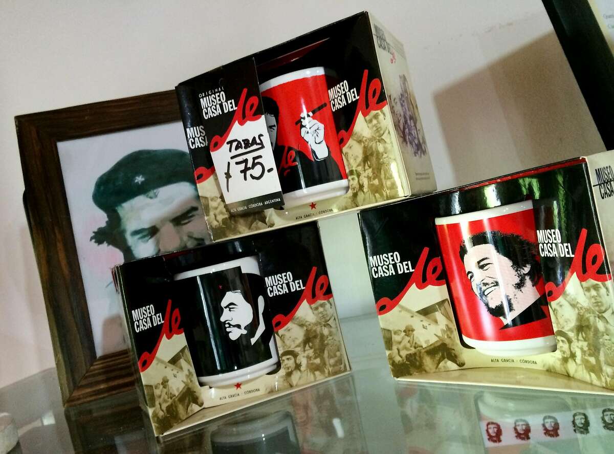 Coffee mugs you can buy from the gift shop at the Museo Casa del Che in Alta Gracia, Argentina.