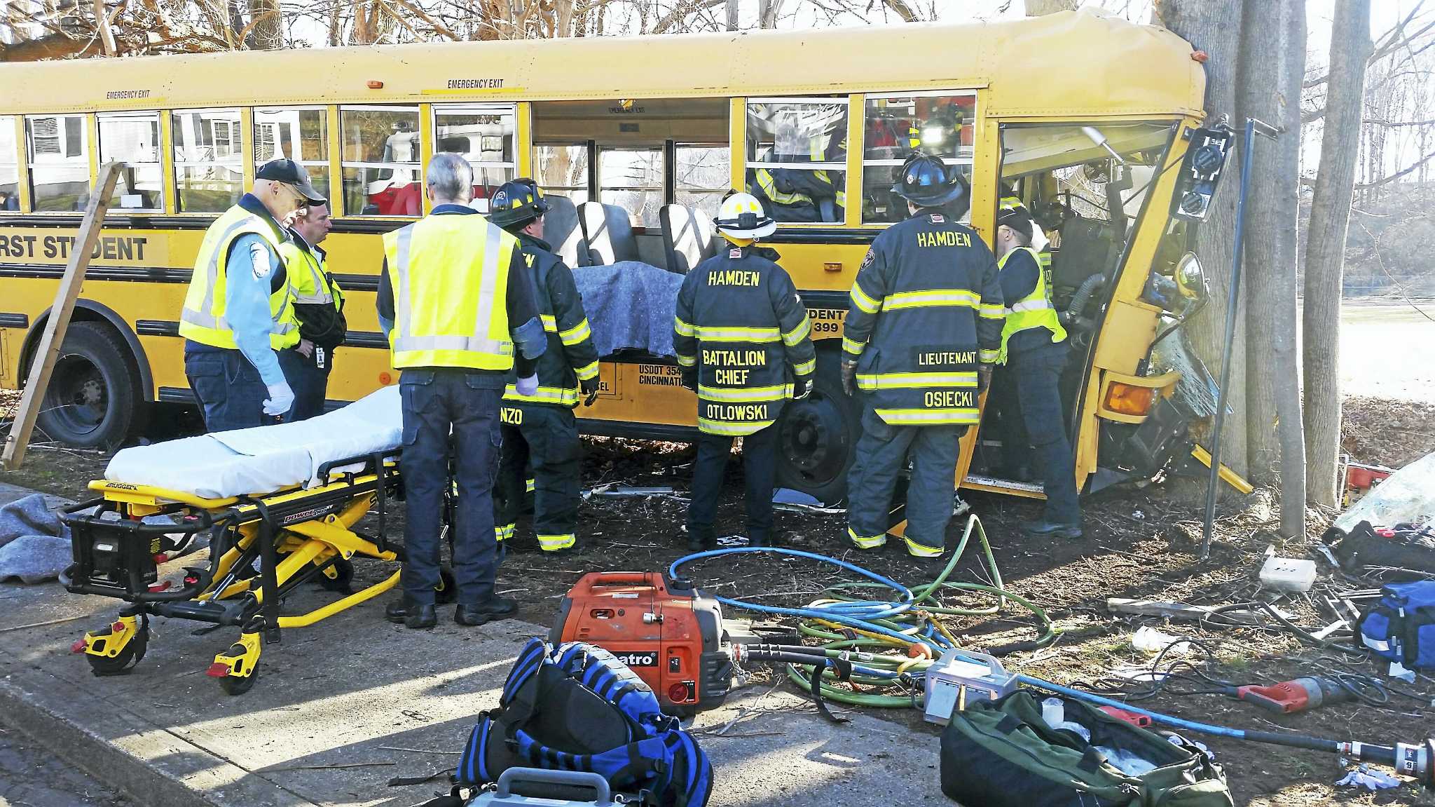 Hamden school bus crash