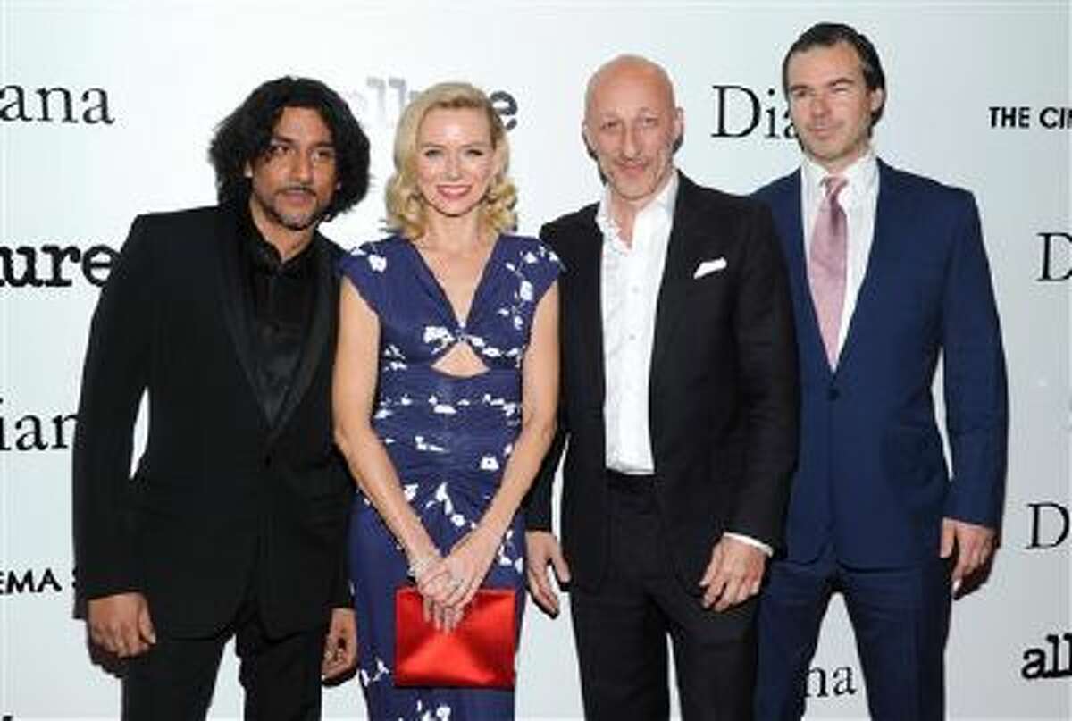 Actor Naveen Andrews, from left, actress Naomi Watts, director Oliver Hirschbiegel and producer Robert Bernstein, right, attend the premiere of "Diana" hosted by The Cinema Society, Linda Wells and Allure Magazine at the SVA Theater on Wednesday, Oct. 30, 2013 in New York.
