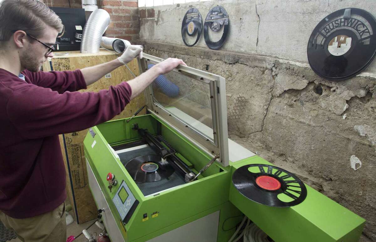 A NEW SPIN Recycling records for novelties turns vinyl into art