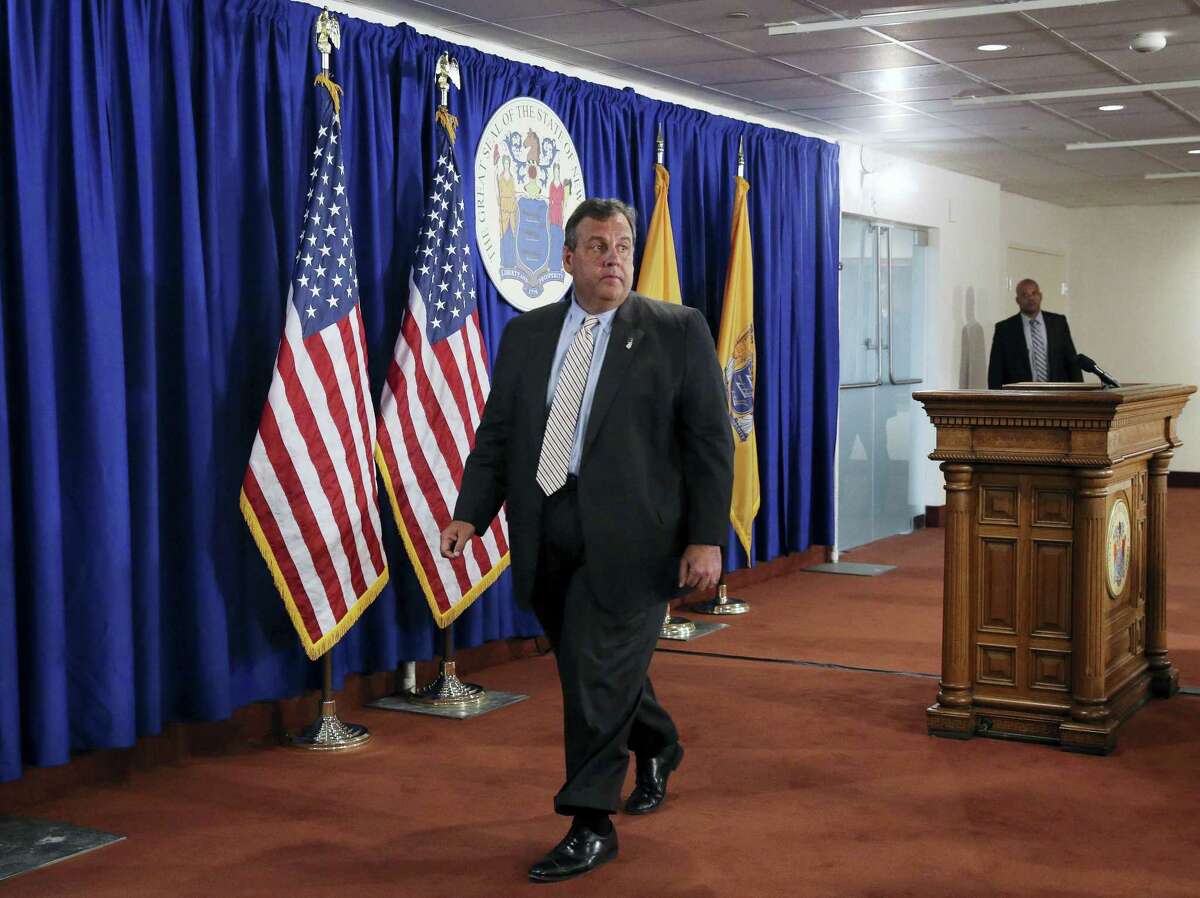 New Jersey Gov. Chris Christie walks from the podium following a news conference Monday, July 3, 2017, in Trenton, N.J. Christie said late Monday he’ll sign a budget deal and end a government shutdown that had closed state parks and beaches to the public.