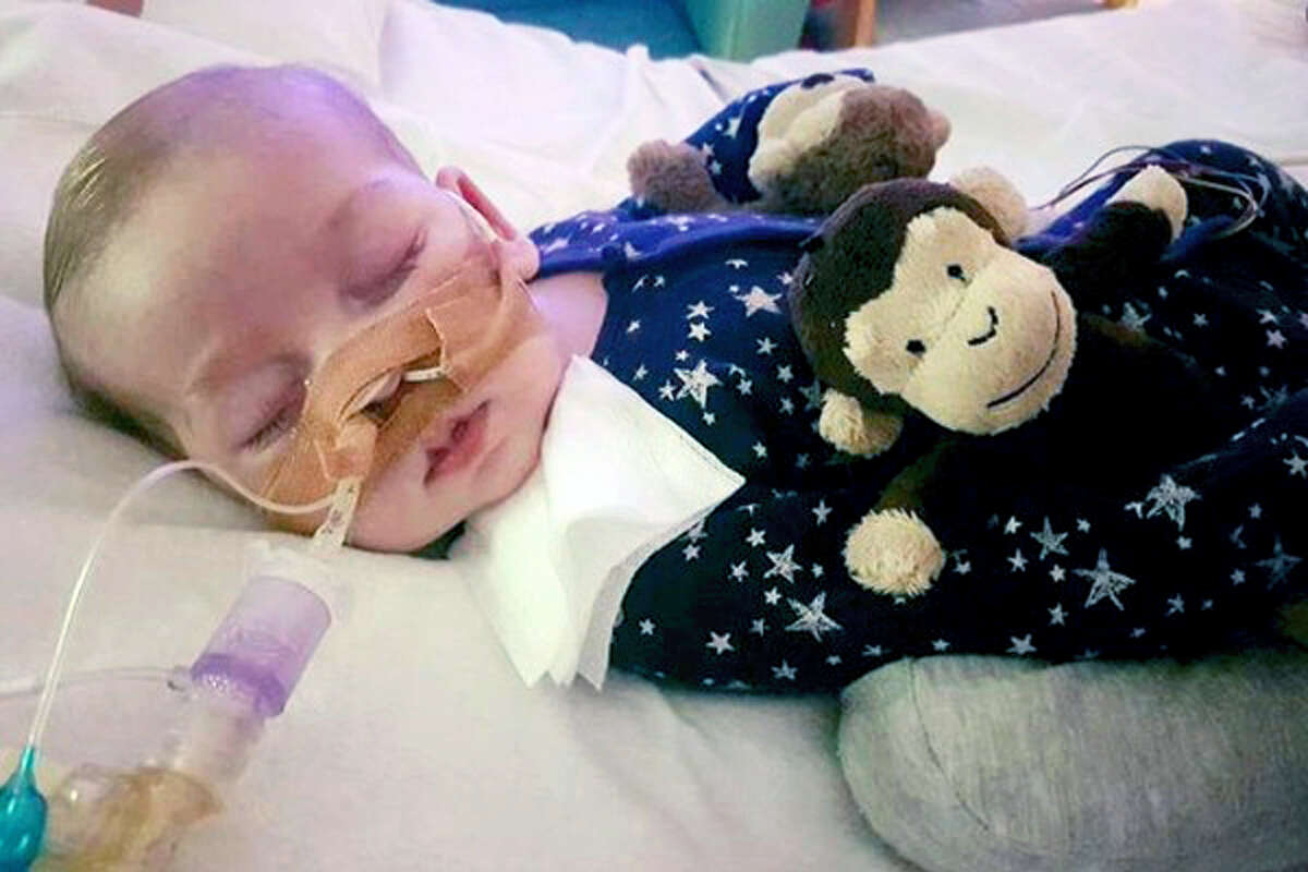 This is an undated hand out photo of Charlie Gard provided by his family, at Great Ormond Street Hospital, in London. The parents of a terminally-ill baby boy lost the final stage of their legal battle on Tuesday, June 27, 2017, to take him out of a British hospital to receive treatment in the U.S., after a European court agreed with previous rulings that the baby should be taken off life support.
