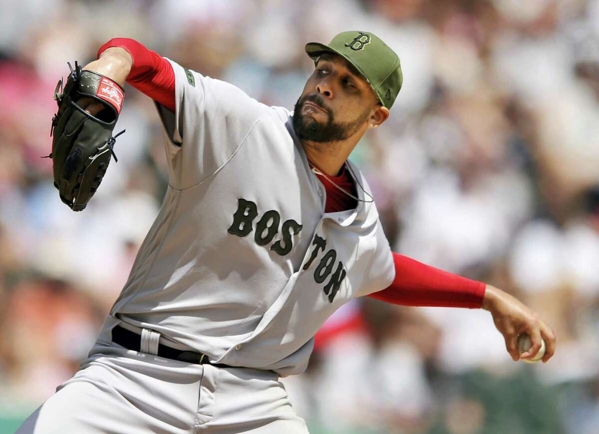 Boston pitcher David Price throws against the Chicago White Sox during the first inning Monday. It was Price’s first start of the season.