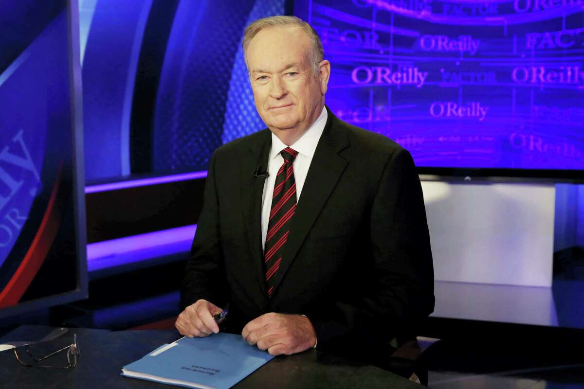 Host Bill O’Reilly of “The O’Reilly Factor” on the Fox News Channel, poses for photos on the set in New York.