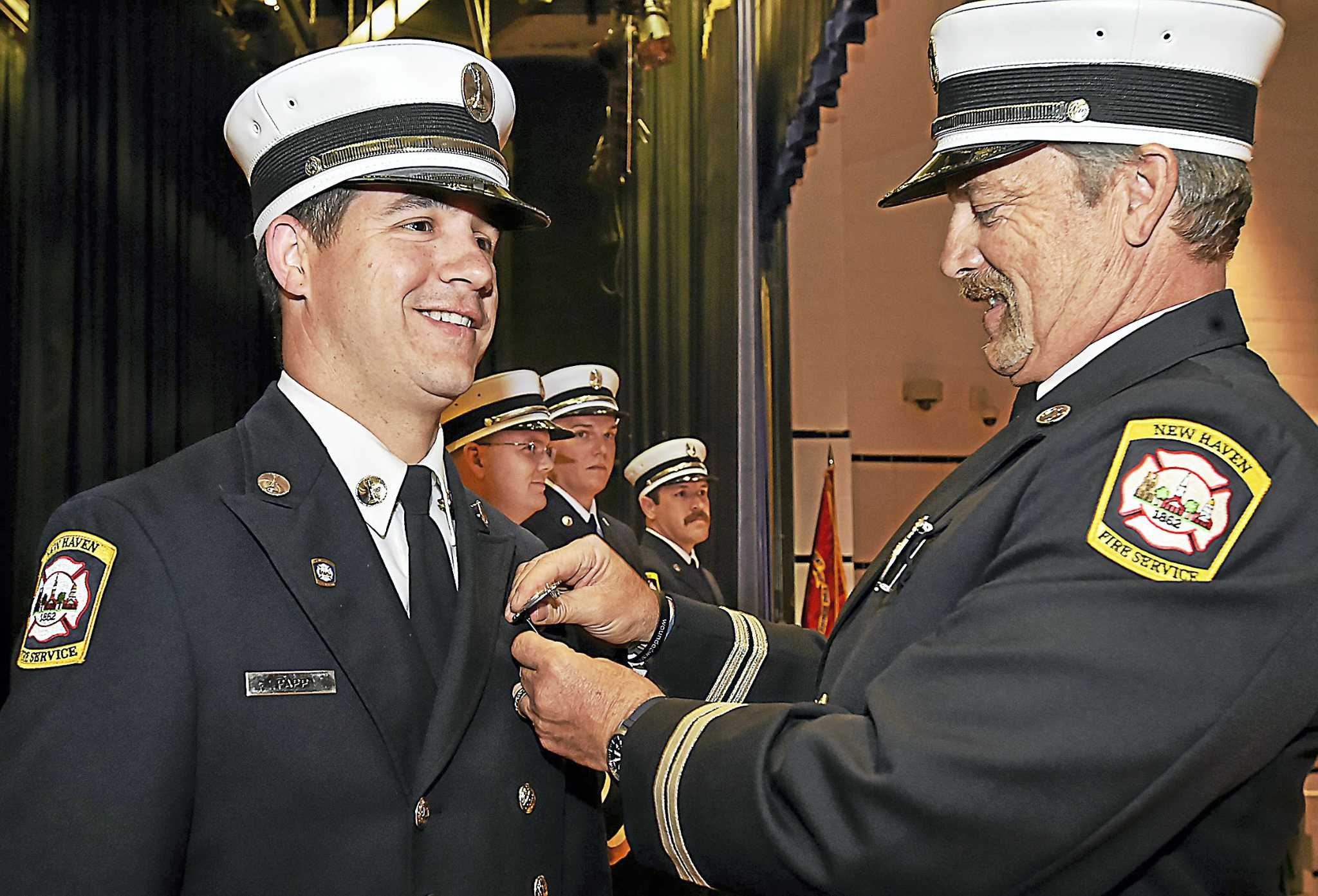 35 New Haven firefighters promoted to officer positions