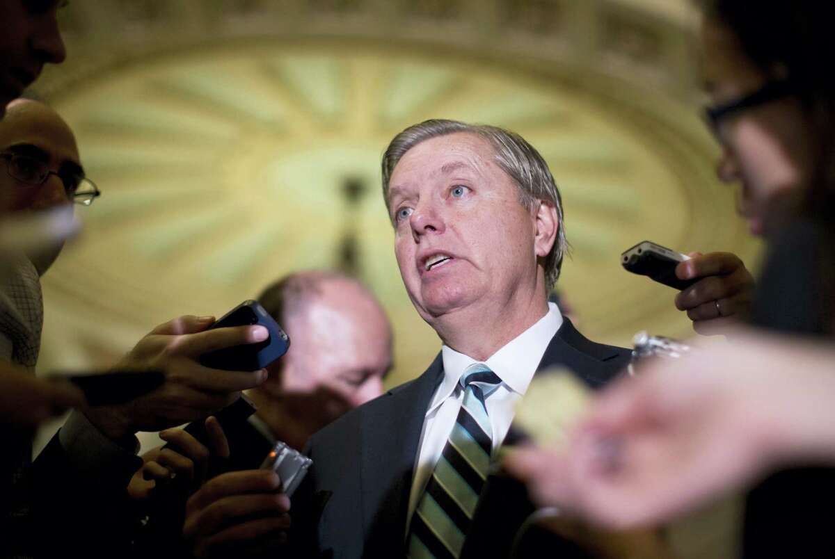 Carolyn Kaster — the associated Press Sen. Lindsey Graham, R-S.C., speaks with reporters on Capitol Hill in Washington.
