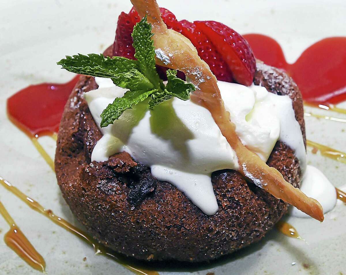 Chef Arturo Franco-Camacho’s chocolate pavé at Geronimo Tequila Bar and Southwest Grill at 271 Crown St. in New Haven.