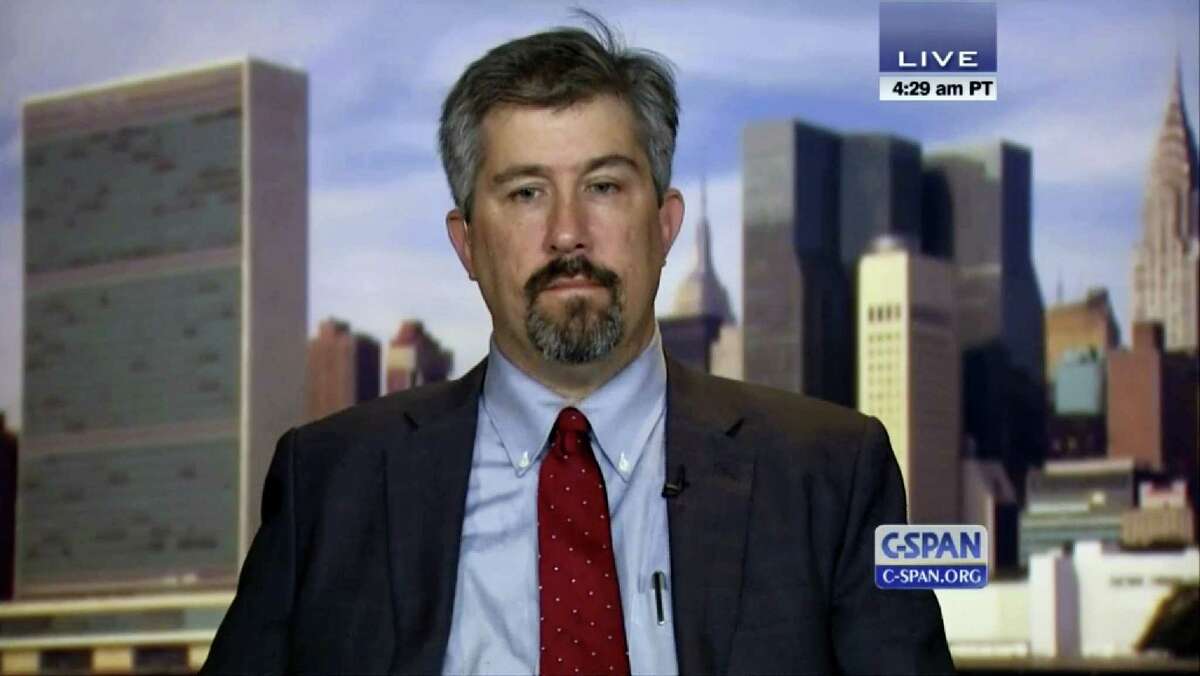 In this image from video provided by C-SPAN, Wall Street Journal reporter Jay Solomon is interview on the C-SPAN program Washington Journal on Sept. 23, 2014 in Washington. The Wall Street Journal on June 21, 2017, fired Solomon after evidence emerged about his involvement in prospective business deals, including one involving arms sales to foreign governments, with an international businessman who was one of his key sources. Solomon was offered a 10 percent stake in a fledgling company, Denx LLC, by Farhad Azima, an Iranian-born aviation magnate who ferried weapons for the CIA. It was not clear whether Solomon ever received money or formally accepted a stake in the company. Solomon did not immediately comment.