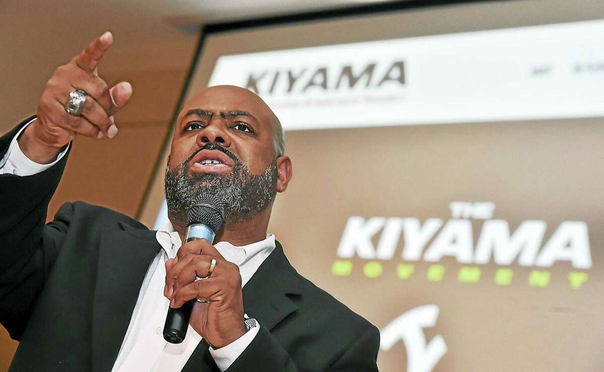 Michael Jefferson, founder of the Kiyama Movement, launched its Respect for Life campaign at the Curran Community Center at Gateway Community College in New Haven.
