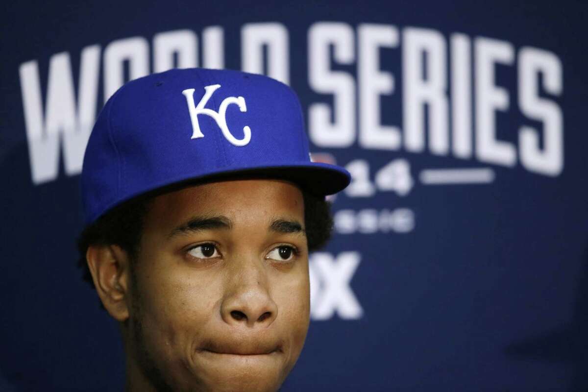 Kansas City Royals pitcher Yordano Ventura ponders a question during a news conference Oct. 27, 2014 in Kansas City.