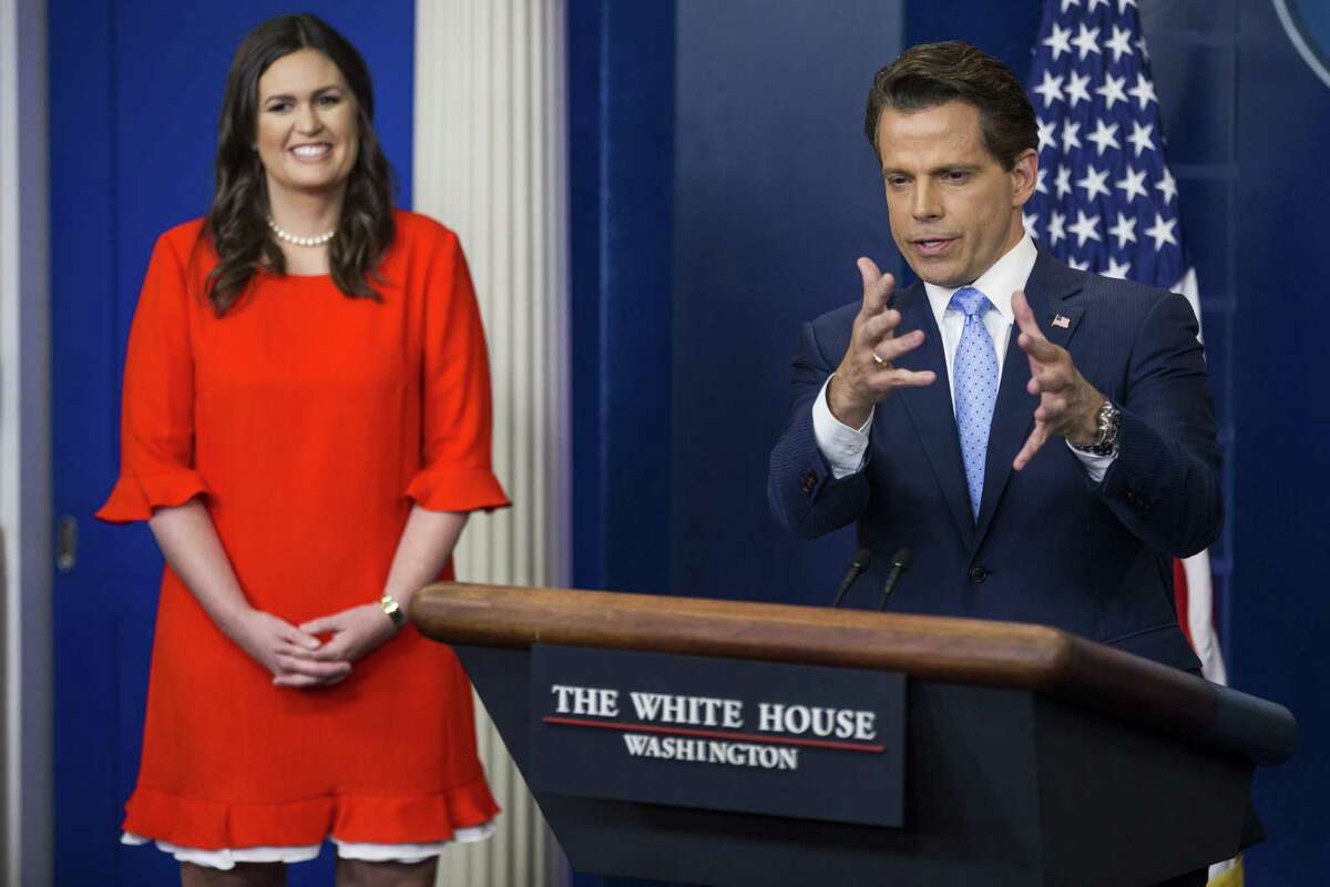 Anthony Scaramucci's White House news briefing debut was Friday, when he announced that Sarah Huckabee Sanders is taking over the press secretary job just hours after he started his.