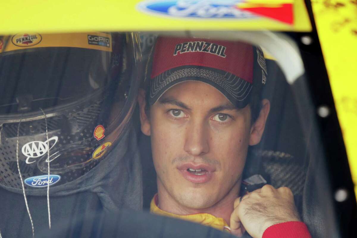 Sprint Cup Series driver Joey Logano (22) prepares for practice for Sunday’s race at Martinsville Speedway.