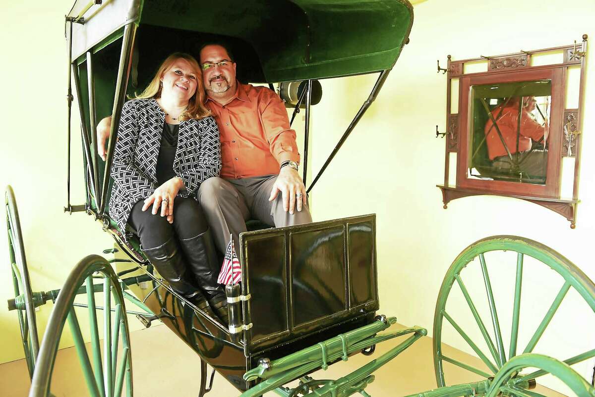 Judith Serrano and her husband Emil Serrano, Sr., owners of Key To The Past antique store on Frontage Road in East Haven.