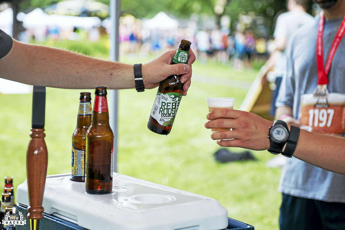 Participants can taste dozens of beers after the race.