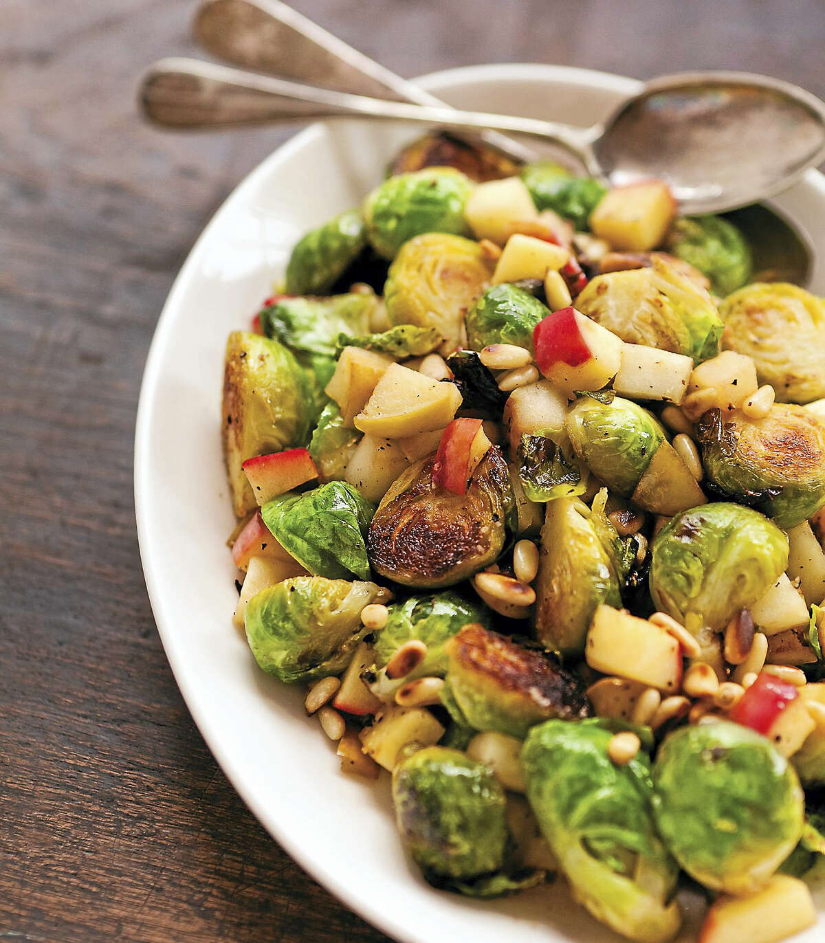 Sautéed Brussels sprouts and apples provides a nice contrast of bitter and sweet.