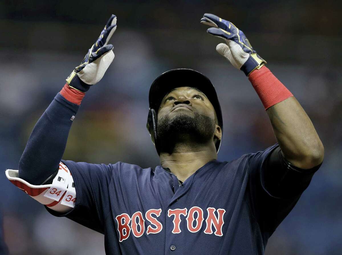 David Ortiz reacts after his two-run home run in the first inning on Friday.