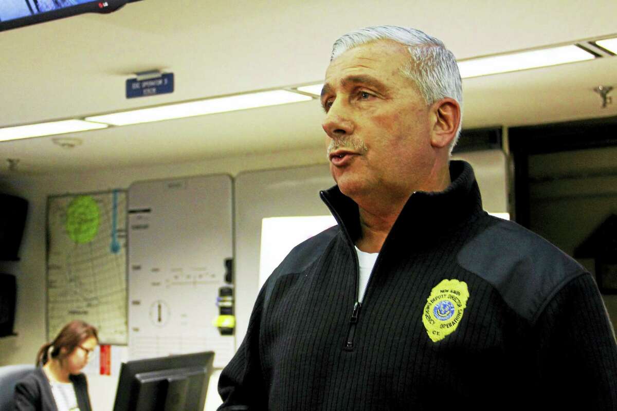 New Haven Emergency Operations Deputy Director Rick Fontana inside the city’s Emergency Operations Center.