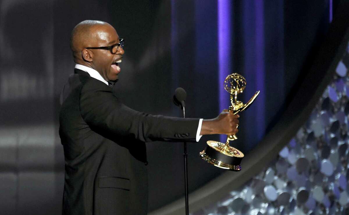 Courtney B. Vance accepts the award for outstanding lead actor in a limited series or a movie for “The People v. O.J. Simpson: American Crime Story” at the 68th Primetime Emmy Awards on Sunday, Sept. 18, 2016 at the Microsoft Theater in Los Angeles.