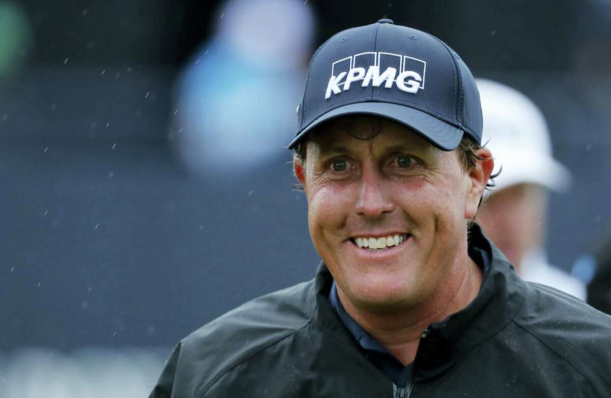 Phil Mickelson will enter the final round of the British Open on Sunday one shot behind leader Henrik Stenson.