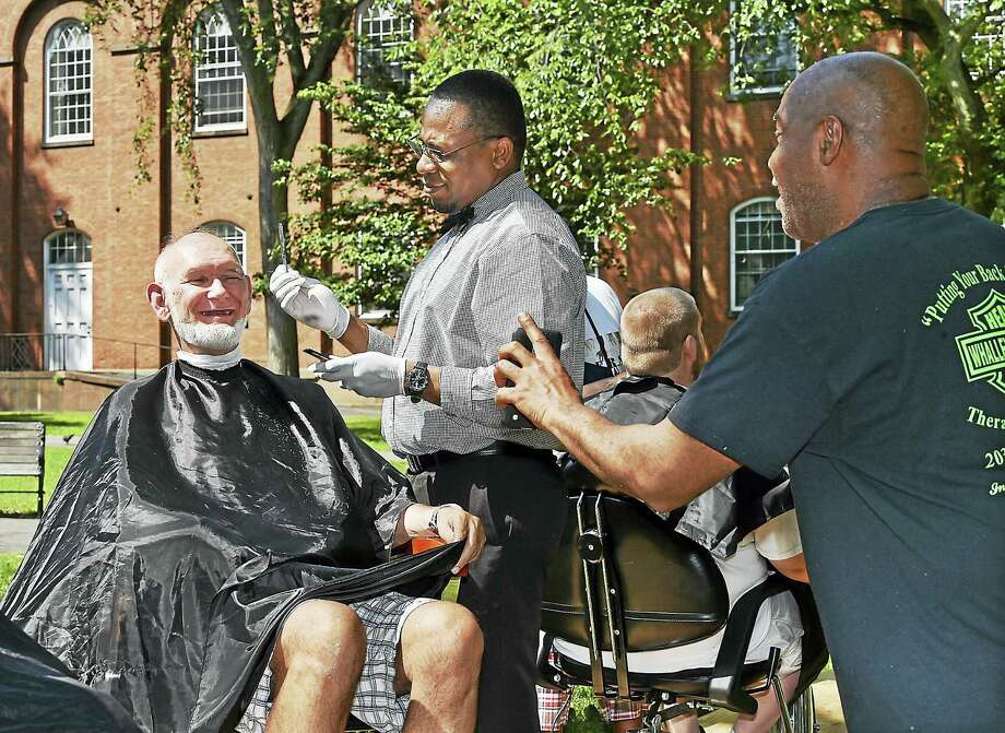 Free Haircuts For Homeless On New Haven Green Bring Smiles