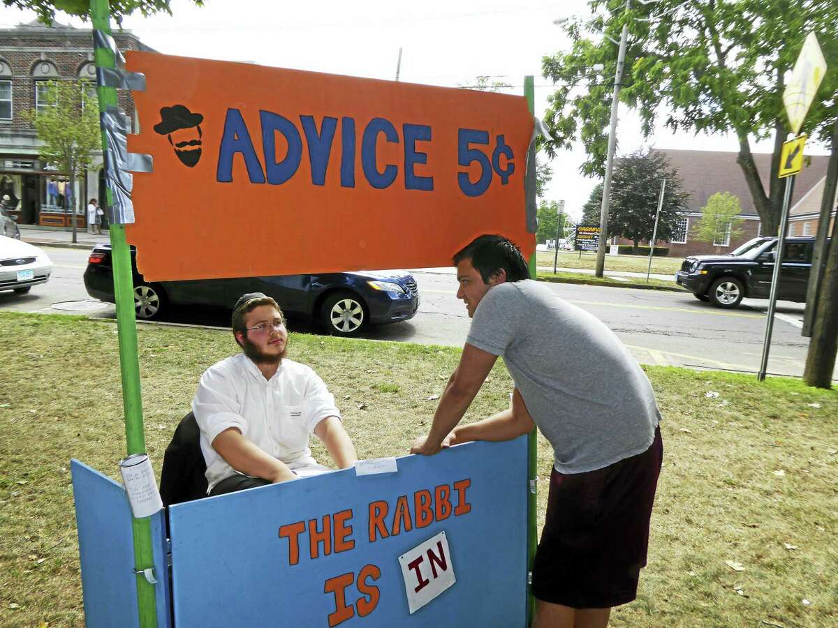 An advice booth at last year’s event.