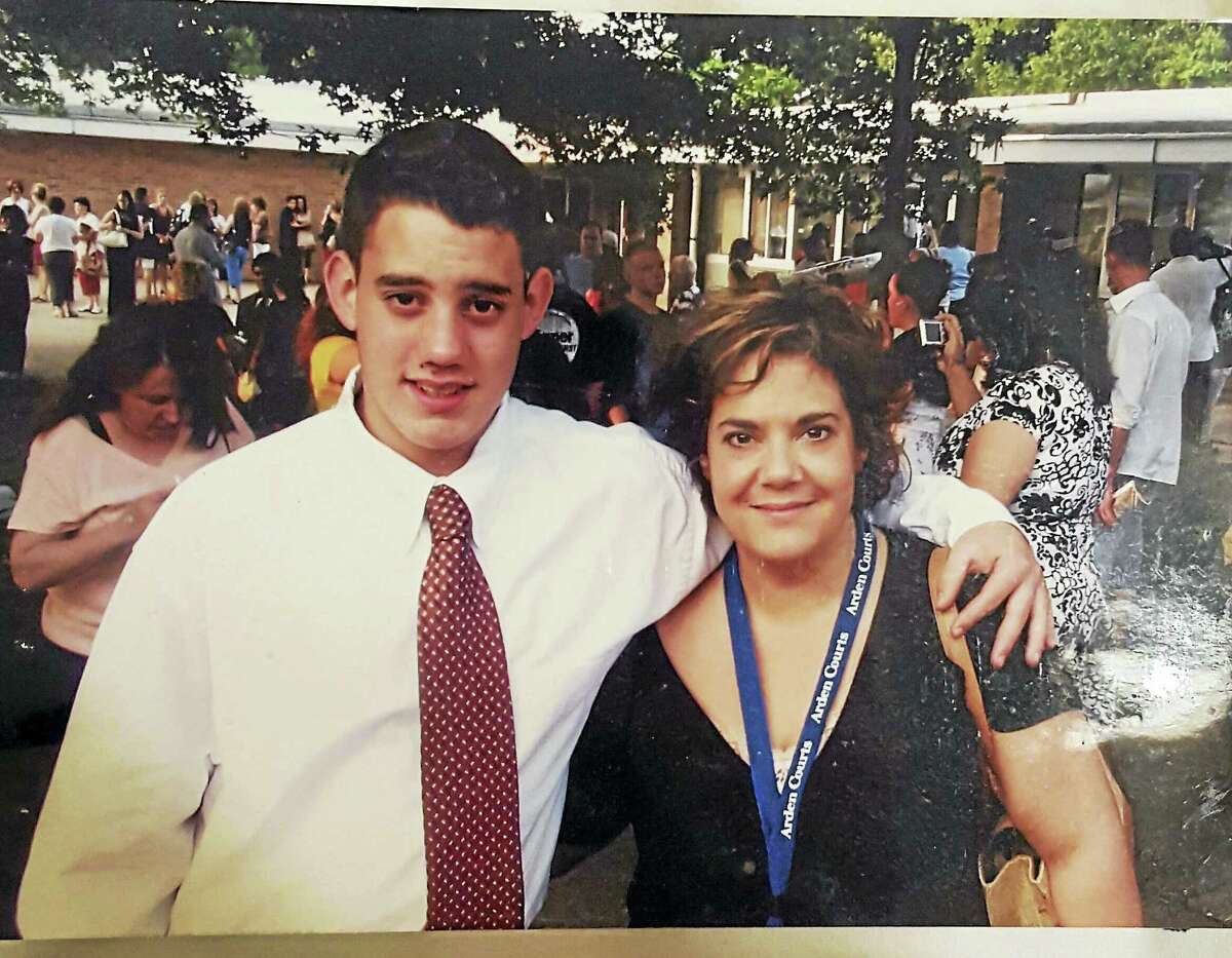 Louis Ahearn, left, died from an accidental heroin overdose in February. His mother, Gina Mattei, right, said she shares his story in an effort to make people aware of the heroin epidemic plaguing the country. She said her son was not an addict and was a victim of a bad batch sold by a regular abuser and seller of the opioid.