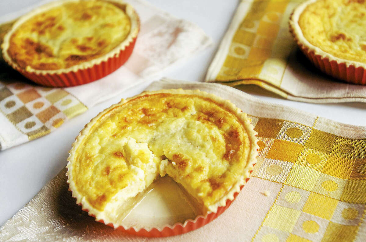 The Fly Creek Cider Mill Cookbook’s apple-cheddar quiche, a creative and tasty recipe.