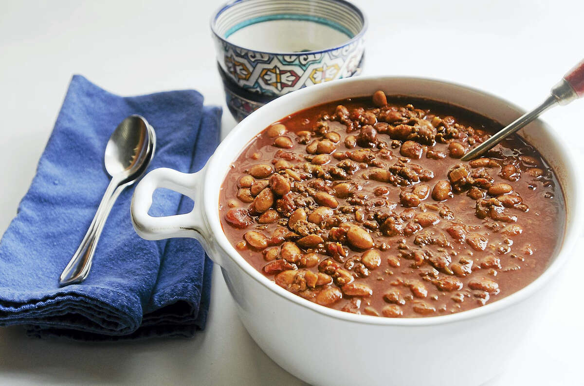 The Fly Creek Cider Mill Cookbook’s cider chili, perfect for a cool fall night.