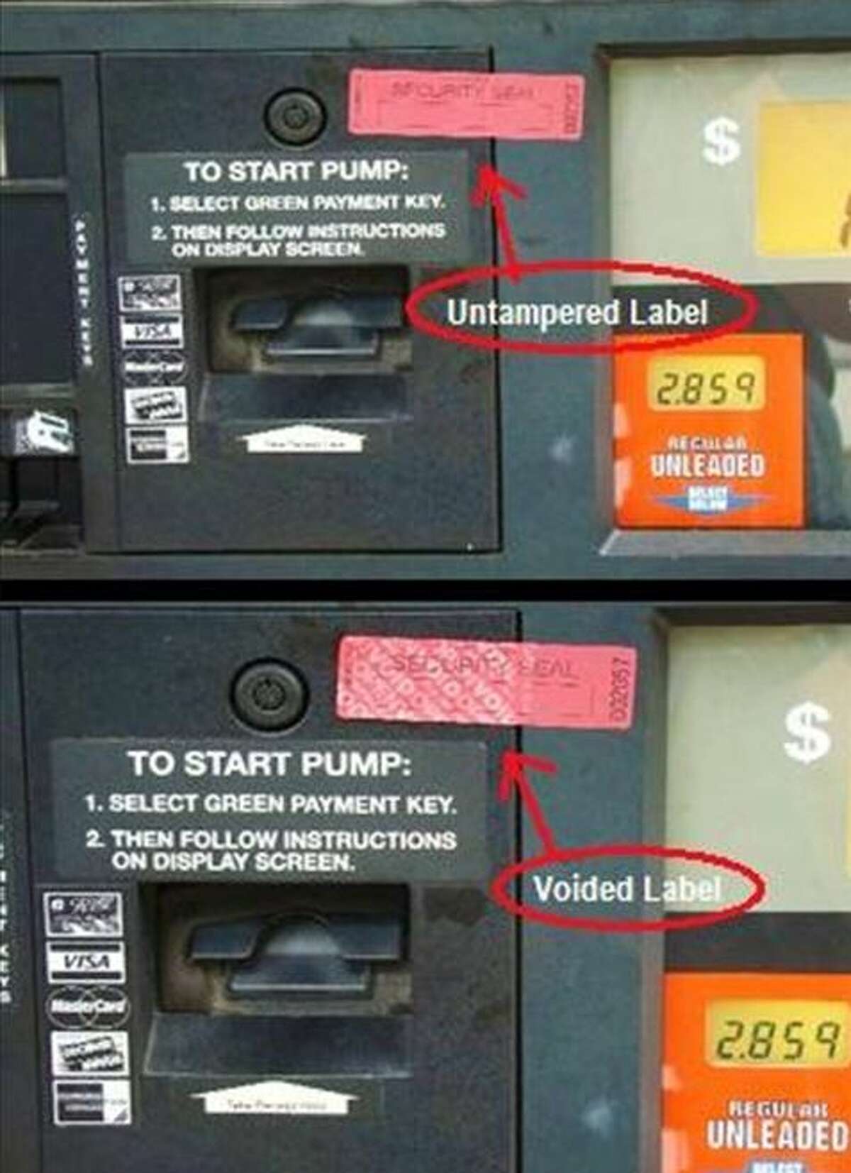 After a discovery in Cotulla last week revealed that thieves had installed a credit card skimmer in a gas pump at a local convenience store, La Salle County Sheriff’s Office investigators are reminding motorists to always check for evidence of machine tampering before paying for fuel outdoors.