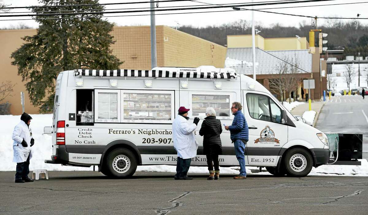 Ferraro’s Market of New Haven recently outfitted a refrigerated truck to sell its meats in Wallingford, presently located at 805 N. Colony Road in front of the Sky Zone Trampoline Park and across the street from Walmart.