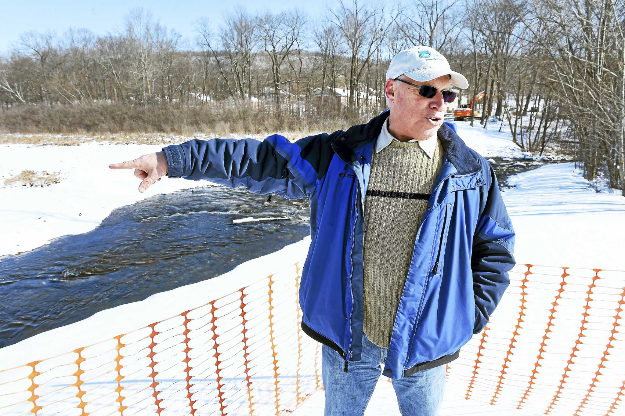 New Haven Pond Lily Nature Preserve river project flowing along