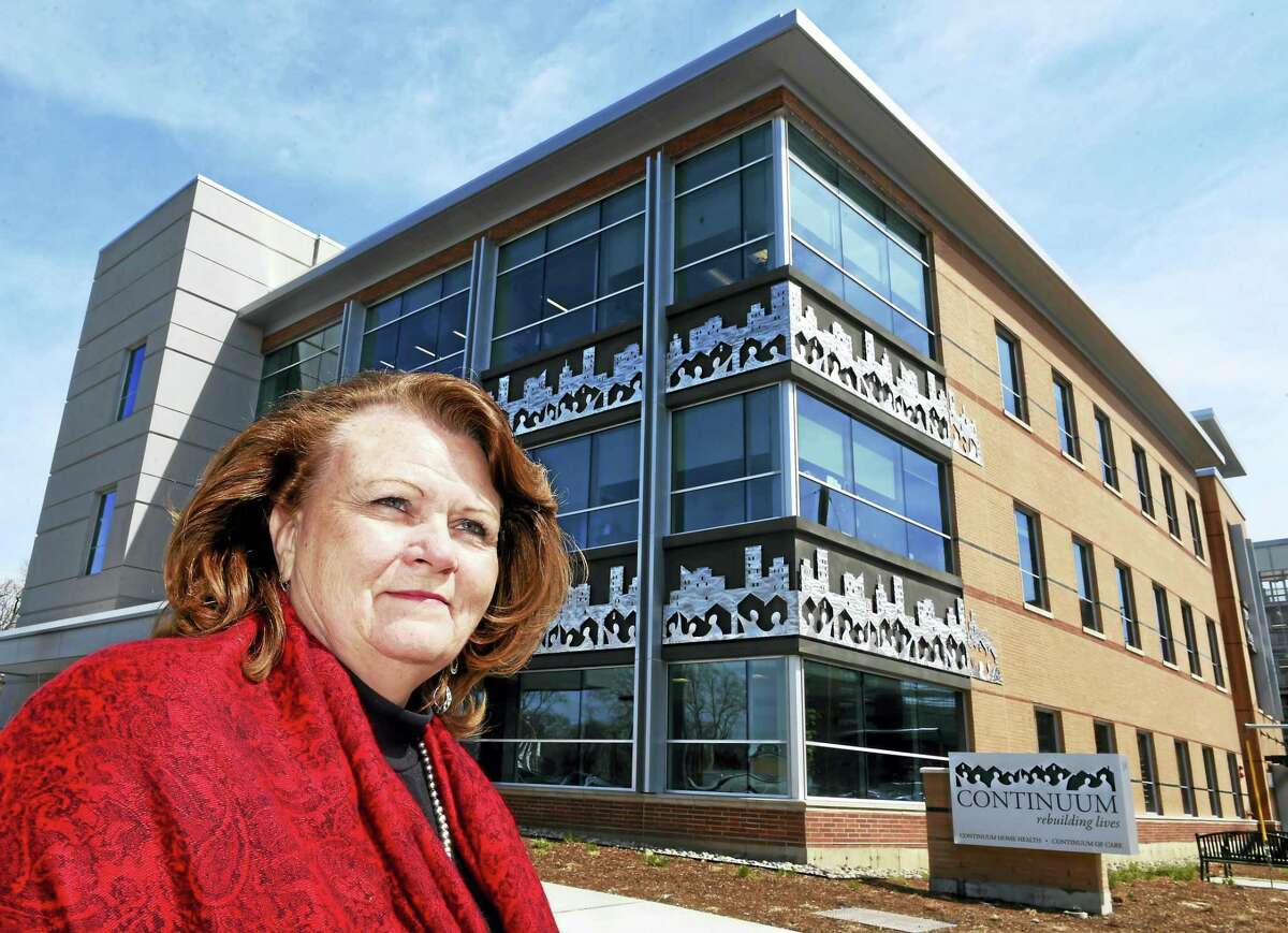 In this file photo, Continuum of Care President and CEO Patti L. Walker in front of their new headquarters at 19 Legion Ave. in New Haven in April, 2016.